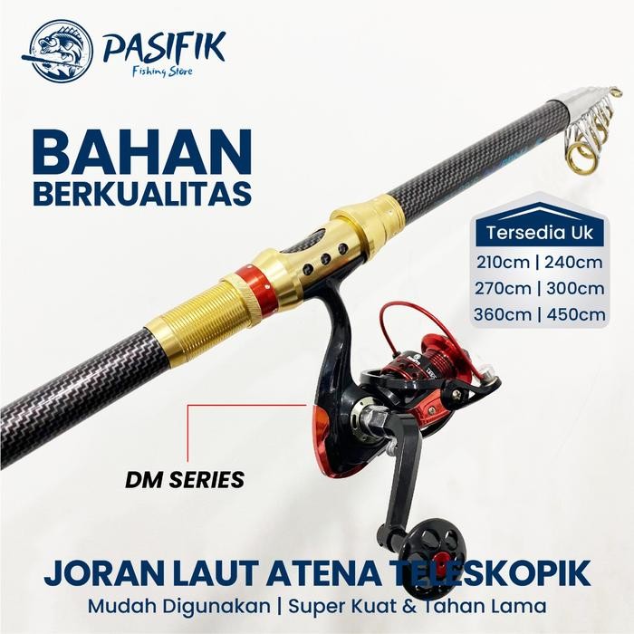 Kastking Berkley - One Set Paket Joran Pancing Laut Antena Portable High Carbon Joran Laut