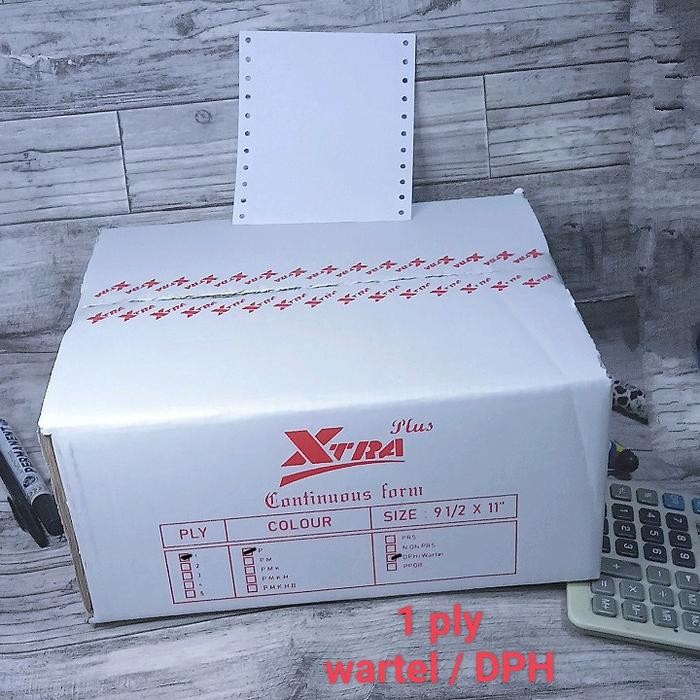 

Kertas Continuous Form Wartel / Dph 1Ply 1000Set