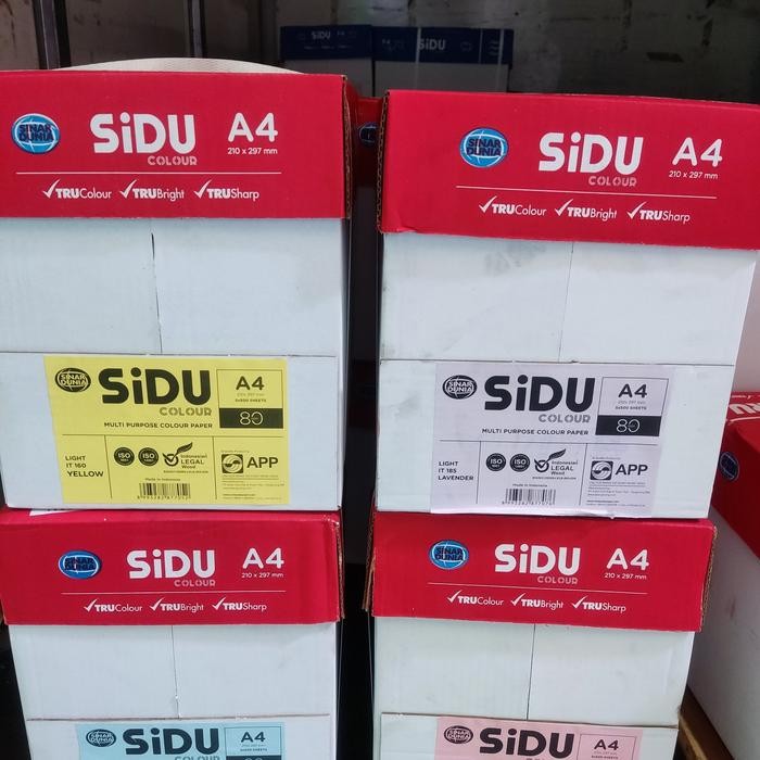 Kertas Warna A4 80 Gram Sidu