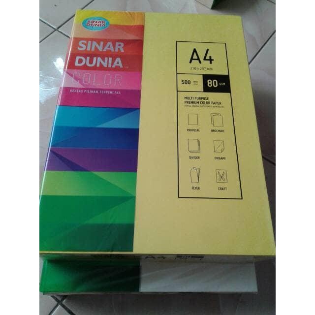 

Sinar Dunia. Kertas Warna A4 80Gsm.
