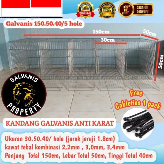 kandang ayam petelur kawat galvanis/ kandang kelinci / kucing 6 pintu