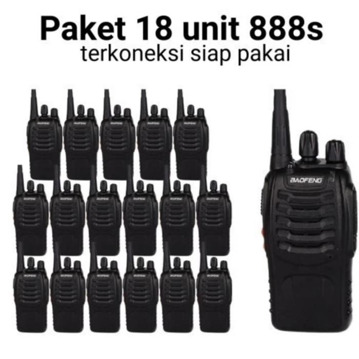 Paket 5 Unit HT Motorola GT-12 Walkie Talkie High Power 20Watt High-capacity 6800mAh Dual Band Radio
