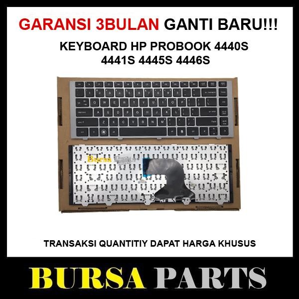 KEYBOARD HP PROOBOK 4440S 4440 4441 4441S 4445 4445S 4446 4446S BLACK