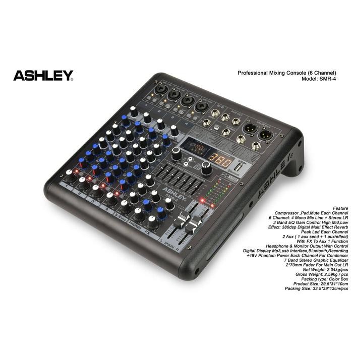Mixer Ashley Smr4 Smr 4 Soundcard Usb Bt