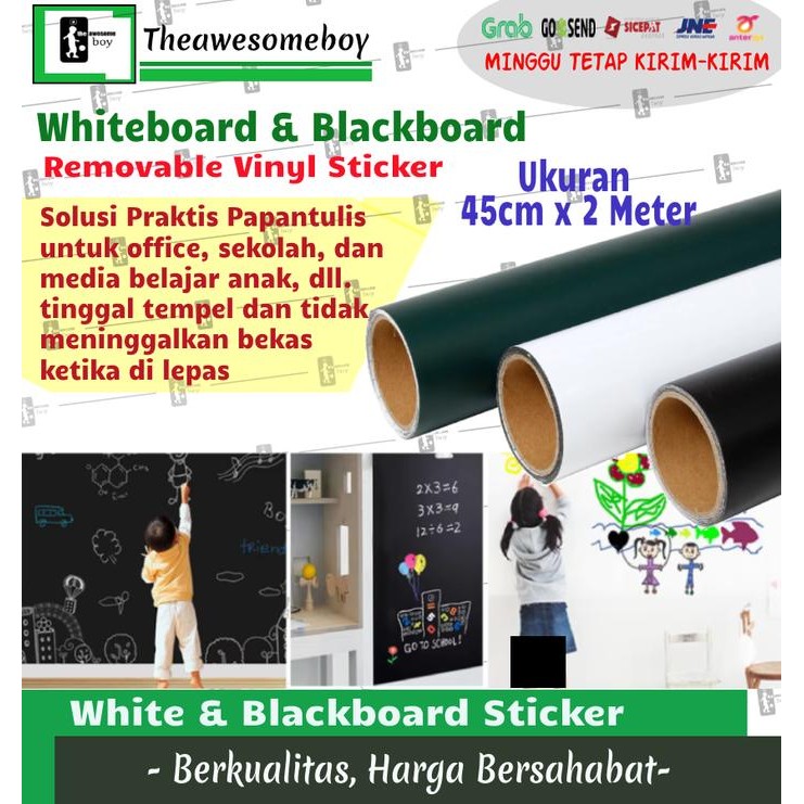 

ID 2M VINYL BLACKBOARD CHALKBOARD PAPAN TULIS TEMPEL KAPUR STIKER DINDING