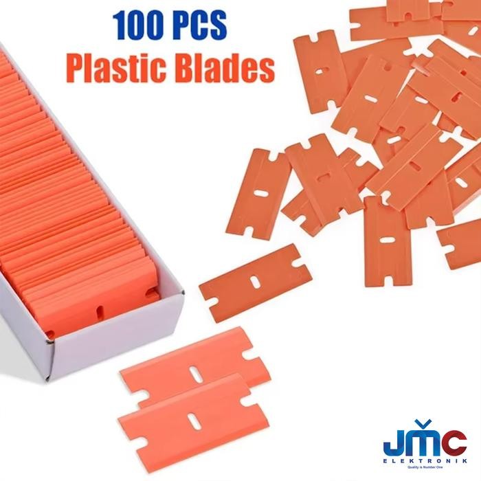 

ID 100PCS MATA REFILL SCRAPPER PEMBERSIH LEM STICKER SCRAPER PENGUPAS STIKER ISI ULANG