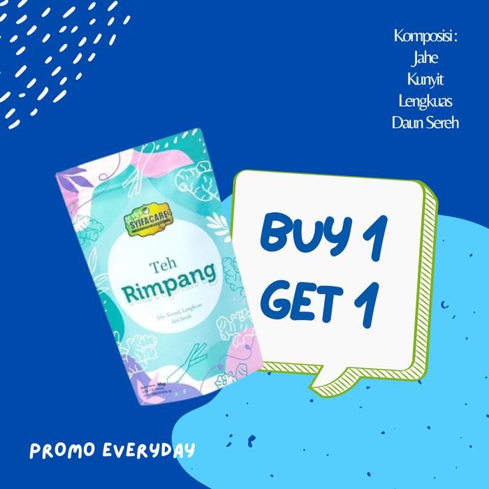 

PROMO BELI 1 GRATIS 1 Teh Rimpang Syifacare I Teh Herbal Alami Jahe Kunyit Lengkuas Daun Sereh I Teh