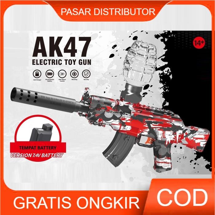 Fisher Price Toys - Mainan Anak Btc-3040 Ak47 Electric Toy Gun Mainan Water Outdoor Bubble Tembakan