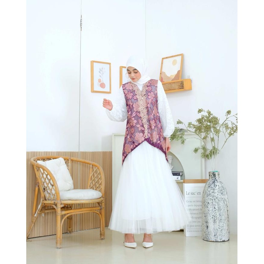 Perfectu Official Sarah Outer Hijab Non-Hijab Elegan Mewah Dewasa Dress Muslim Kardigan Kondangan