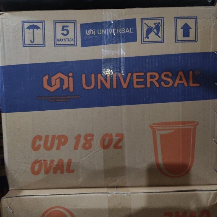 ID'' GELAS CUP PLASTIK OVAL 18 OZ - CUP PP OVAL 18 OZ