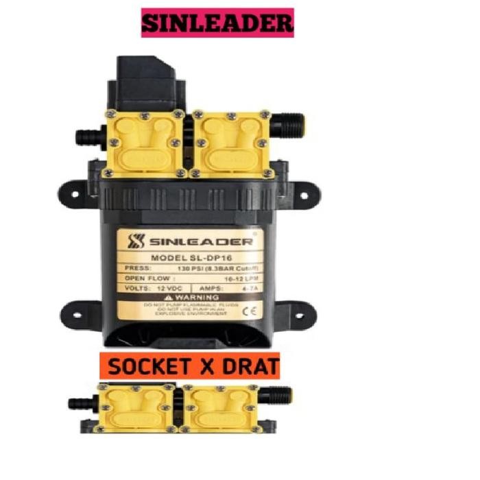 Pompa Dc 12V Double Pump Motor 130Psi Original Sinleader Bevel - Drat