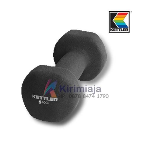 NEOPRENE Dumbell 5kg KETTLER Barbell Barbel Dumbbell 5 kg 1 buah
