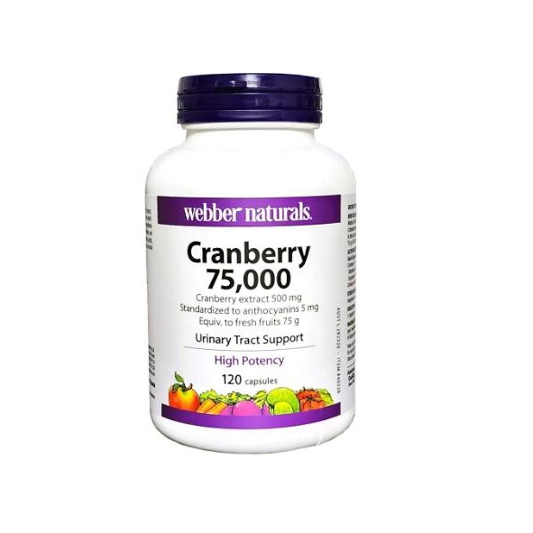 

Webber Naturals High Potency Cranberry 75000 120 Capsules