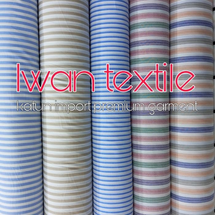 

Promo Kain Katun Motif Garis Garis / Strip / Salur Bahan Kemeja Pria / Wanitqkatun Italy Itali