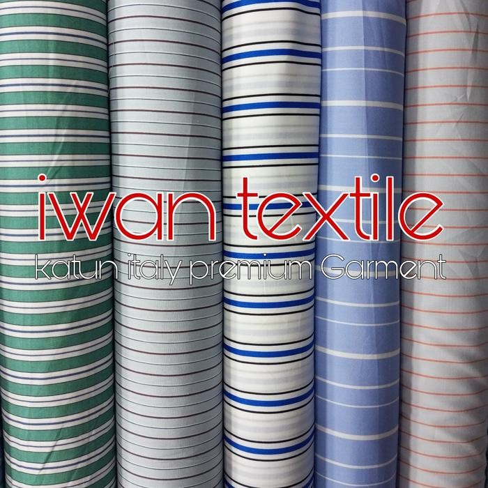 

Promo Kain Katun Motif Garis Garis / Strip / Salur Bahan Kemeja Pria / Wanitqkatun Italy Itali