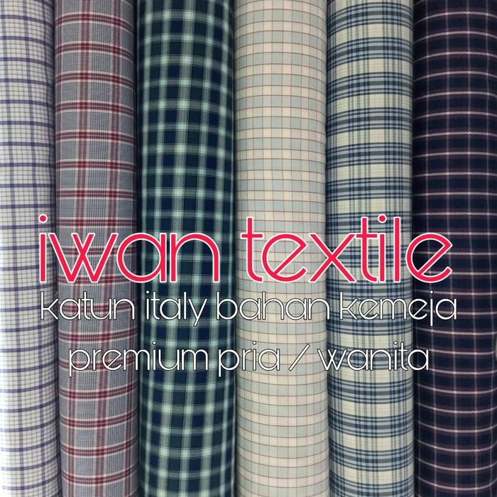 

Kain Motif Kotak Kotak Bahan Kemeja Gamis 100 Katun Italy Yandet