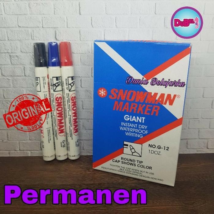 

New Spidol Permanen Snowman G12 / Permanent Marker Snowman / Permanen mark