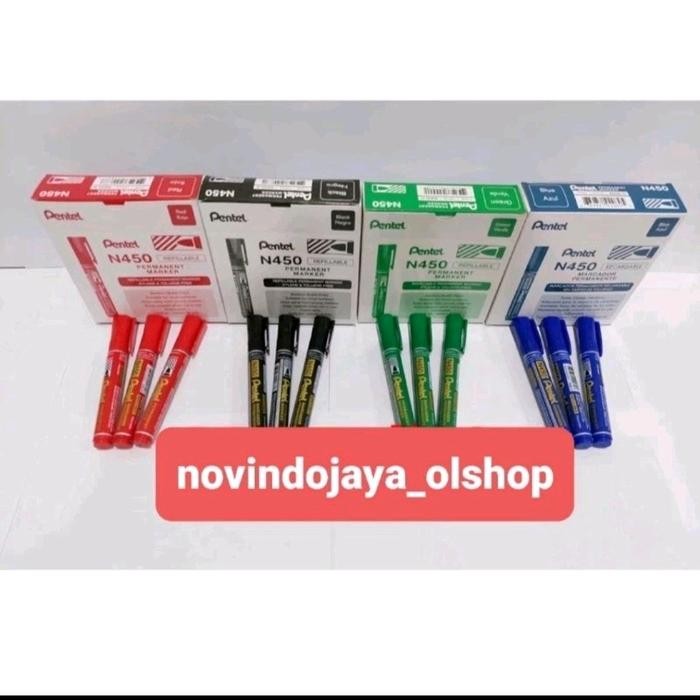 

New PROMO SPIDOL PERMANENT MARKER PENTEL N450 TERLARIS ECER 1PCS