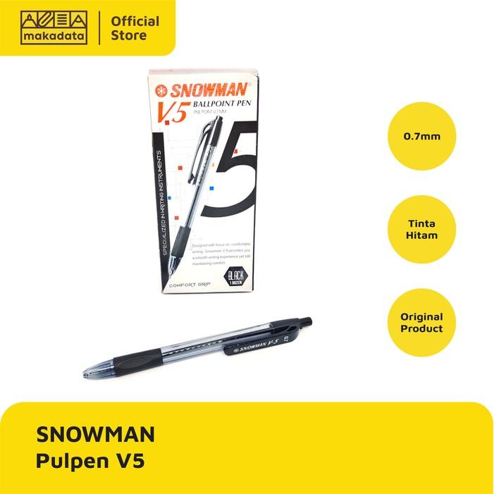 

New Ball point Snowman V5 Pulpen Snowman V5 Pen Snowman V5 1dz
