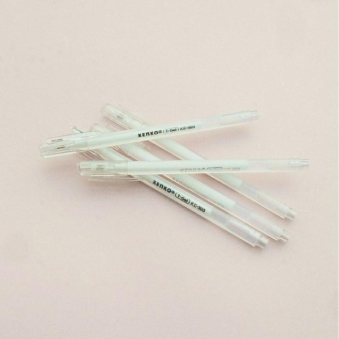 

New ballpoint, pulpen gel kenko, pulpen emas, pulpen putih, pena gambar