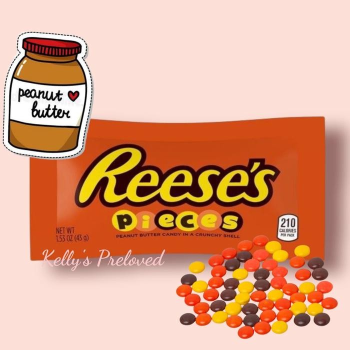

Neww REESE'S PIECES PEANUT BUTTER CANDY REESES COKLAT 43 GRAM USA Terlaris