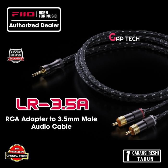 FiiO LR-3.5A / LR 3.5A / LR35A RCA Adapter to 3.5mm Male Audio Cable