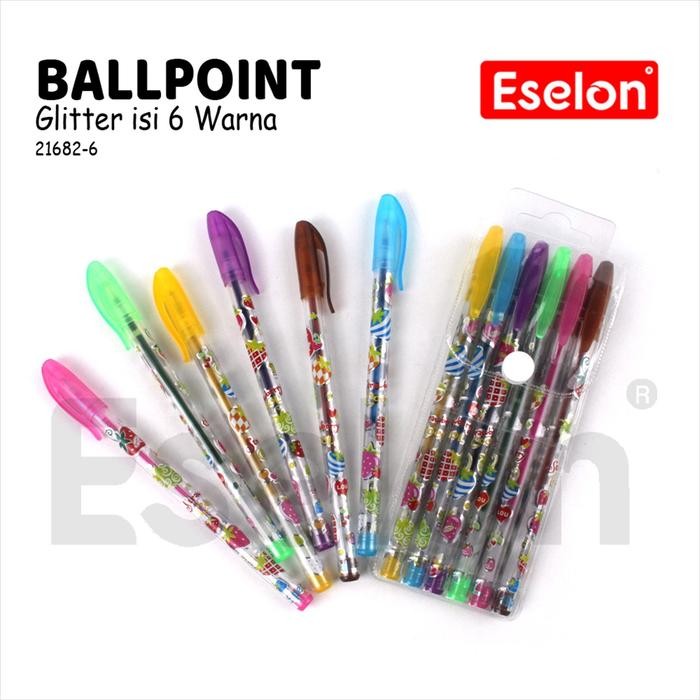 

New 6pcs Pulpen gel GLITTER warna-warni karakter / 1set 6pcs glitter pen