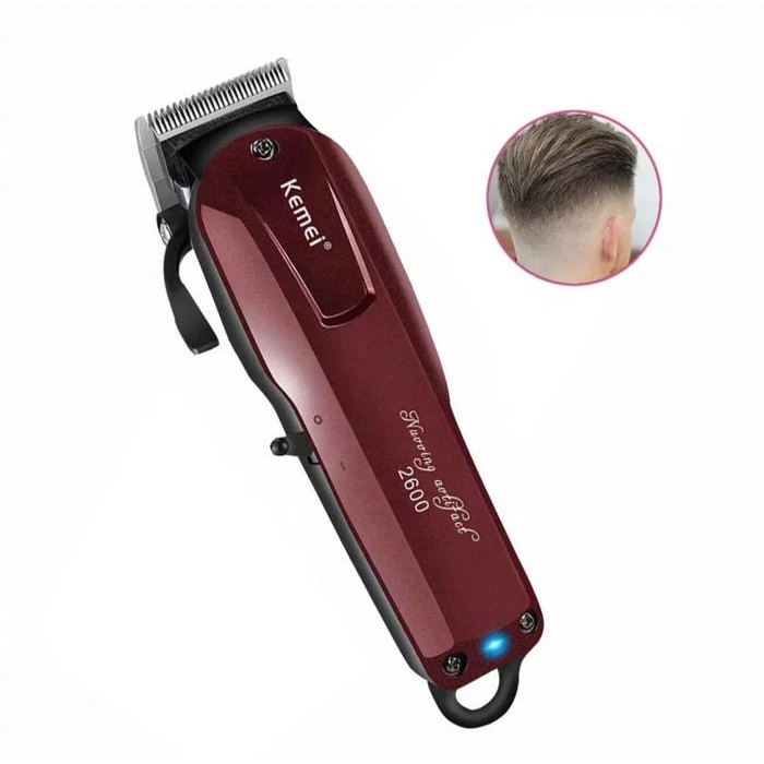 Alat Cukur Rambut Elektrik Cordless Kemei Km-2600 / Mesin Cukur Rambut / Mesin Cukur Kemei Km-2600