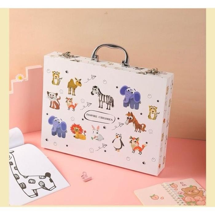 

Fu Crayon Set 48Pcs Koper Aluminium Besi Krayon Pensil Warna 48Pcs Box