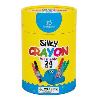 

Tookyland Silky Washable Crayon 24 Colors (Tube) New Design With Tube