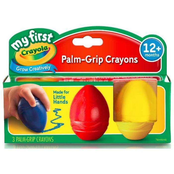 

My First Crayola Palm Grip Crayons Easy Grip Egg Shaped Crayon