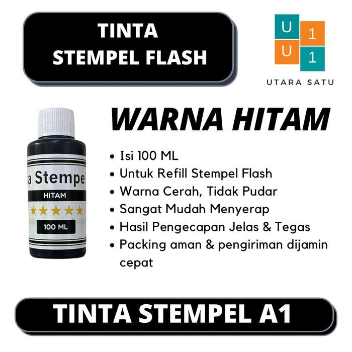 

New Tinta Stempel Flash Warna Hitam 100 ML