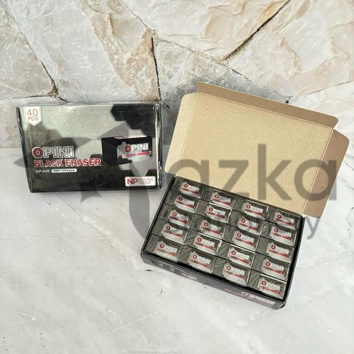 

New Azka SATU PACK ( 40 PCS ) Penghapus Goztar / Parko Kecil Hitam / Penghapus Opini Kecil Hitam