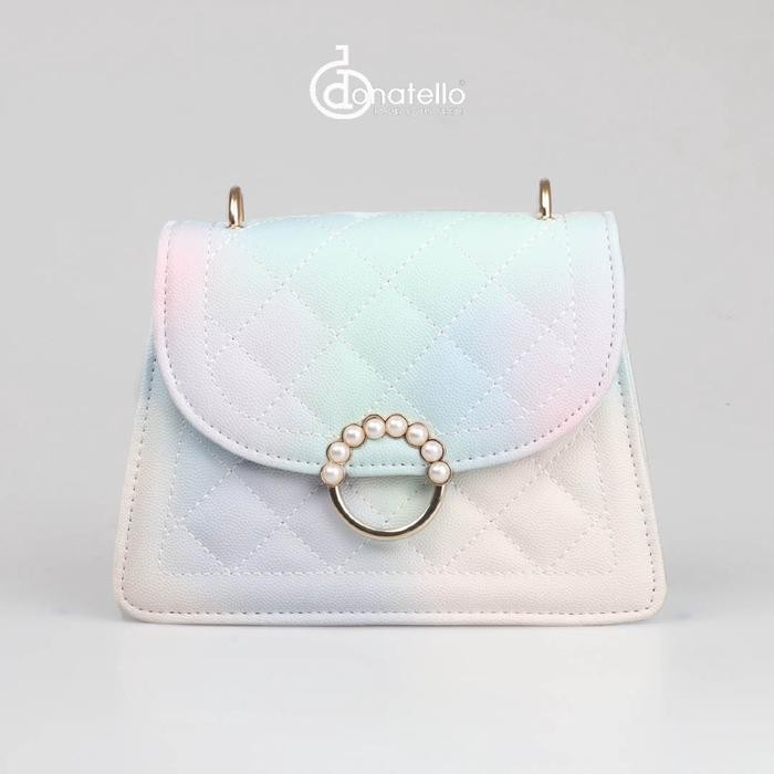 Tas Cantik Donatello Original Warna Rainbow Gradasi Pink Model Terbaru