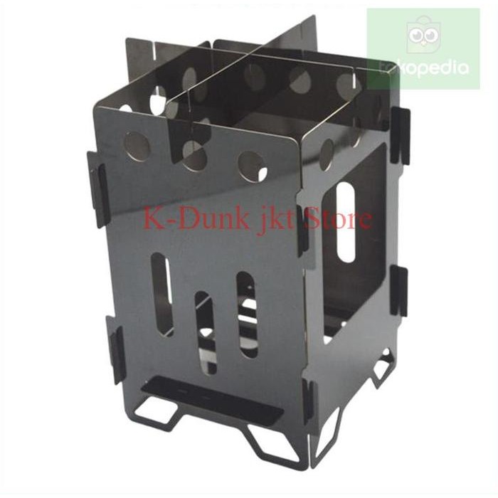 Burner Lipat Pembakaran Kayu Saku Tungku Outdoor Untuk Piknik