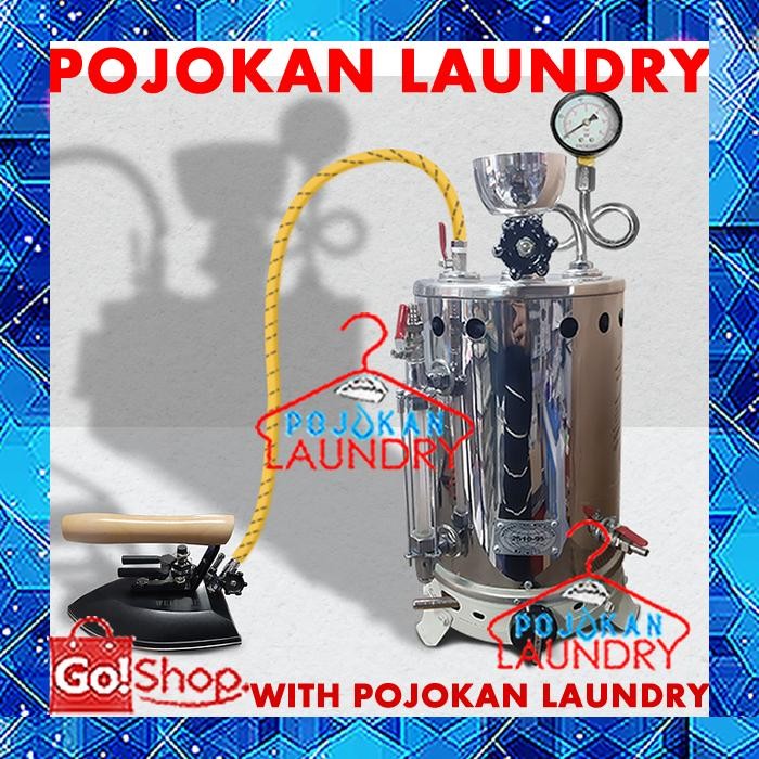 new steam boiler nagamoto 5 liter - tabung boiler & setrika uap laundry
