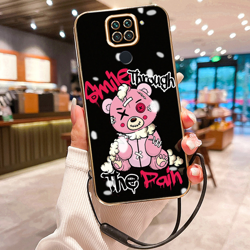Casing Hp Untuk Xiaomi Redmi Note 9 Note 9s Note 9 Pro Case Casing Boneka Beruang pola Kesing HP Kas