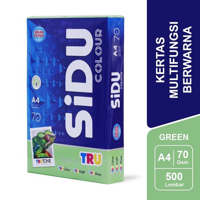 

HOT PROMO SiDU Kertas Fotocopy Warna Hijau/Green 70 GSM A4 1 RIM - SDU CLR 70 A4 190