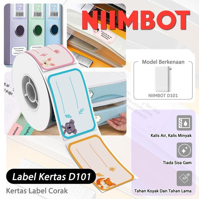 

SALE NIIMBOT D101 Stiker Kertas Label Termal Warna Stiker Stiker Nama Stiker Kreatif Hewan Kartun