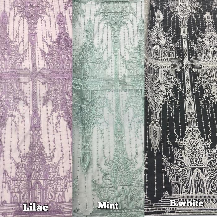 tile akar mutiara, bahan kain brokat / brokat.