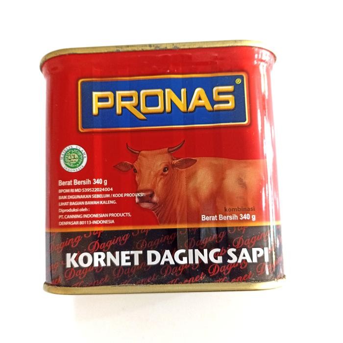 

Promo PRONAS 340gr Kornet Daging Sapi,Pronas Kornet Daging Sapi 340gr Korned Beef Halal Kaleng