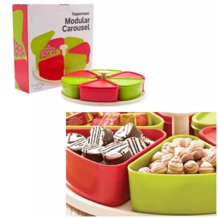 Toples kue putar tupperware modular carousel
