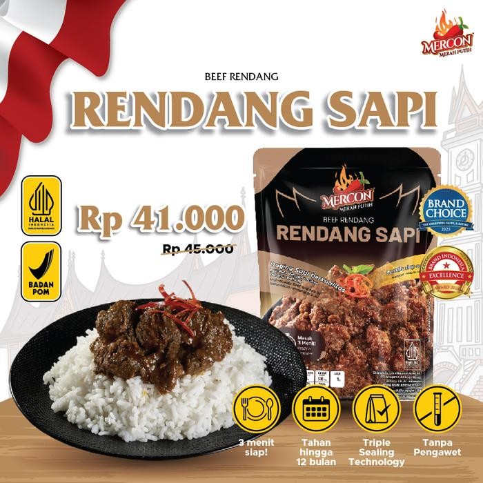 

Baru Mercon Merah Putih - Rendang Sapi 150g Limited Edition