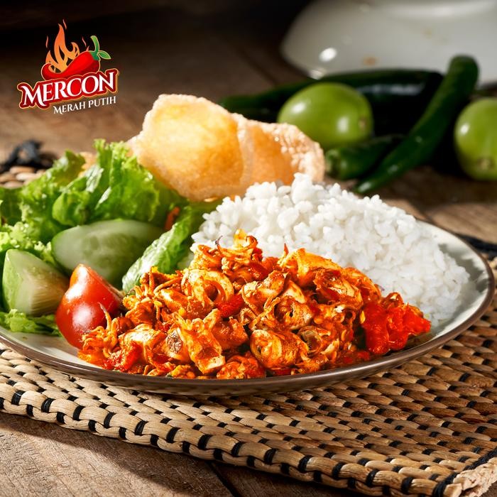 

Baru Mercon Merah Putih - Set Trio Jerit (Oseng Mercon Daging + Cumi Jerit Sambal Mercon + Oseng