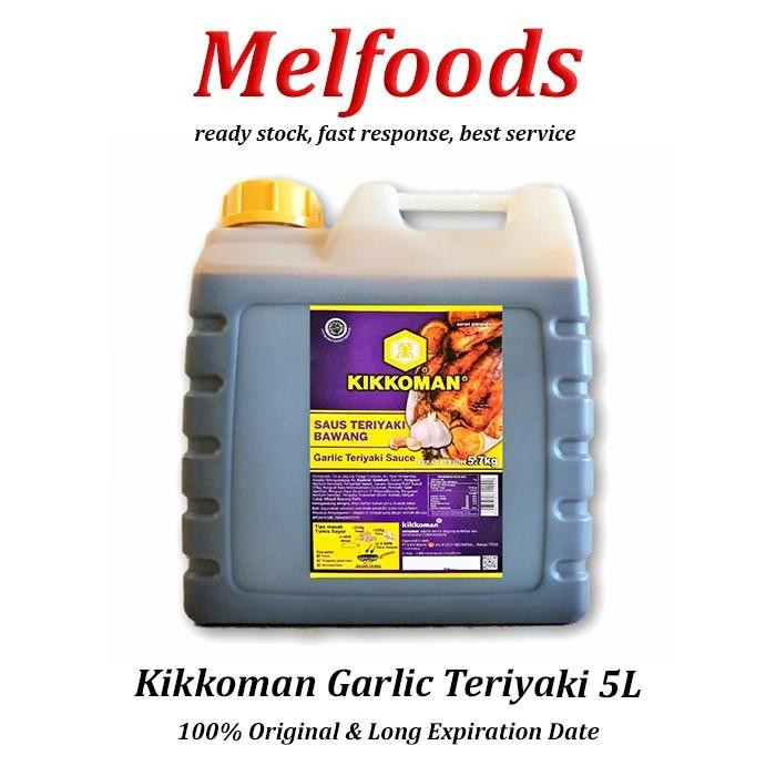 

INSTANT Kikkoman Saus Teriyaki Bawang Garlic Teriyaki Sauce HALAL 5L / 5.7KG Jerigen