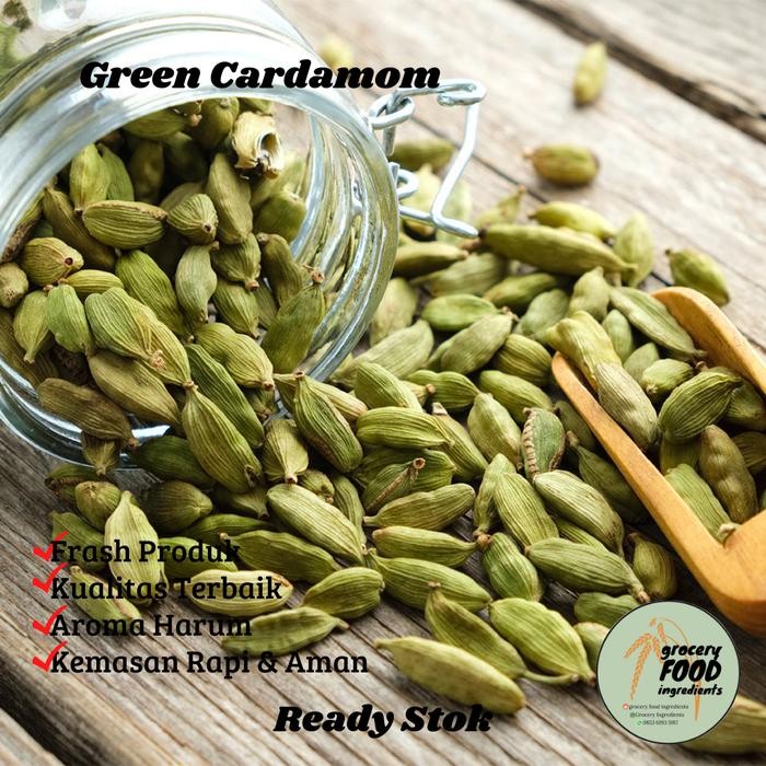 

Baru Green Cardamom Whole 50gr / Kapulaga India Asli