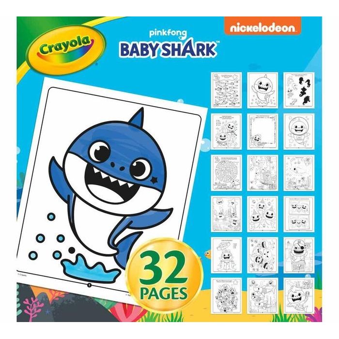 

Baby Shark Color And Sticker Activity Set With Markers Crayola