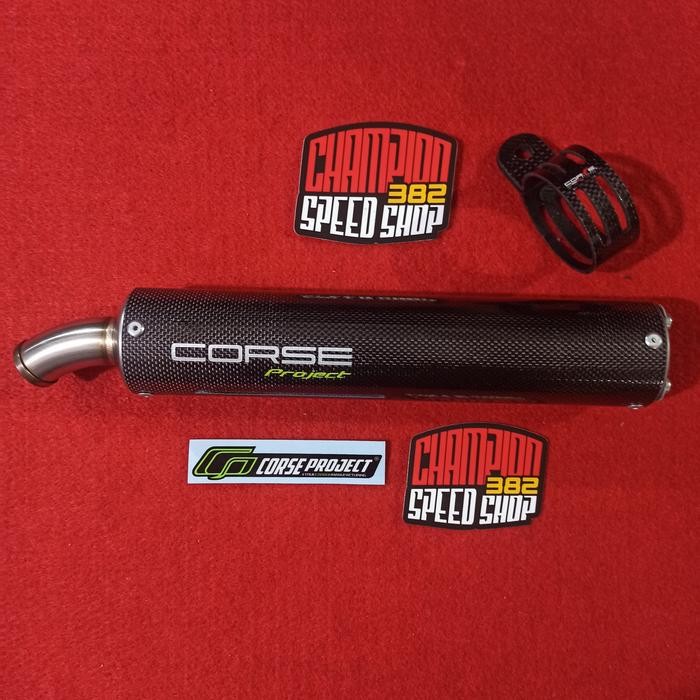 Silencer Knalpot 2Tak 2 Tak 2T Corse Project Plain Carbon Universal