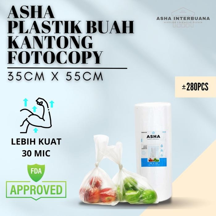 NEW PLASTIK ROLL 35X55 CM HD PLASTIK BUAH SAYUR FOTOCOPY TEBAL