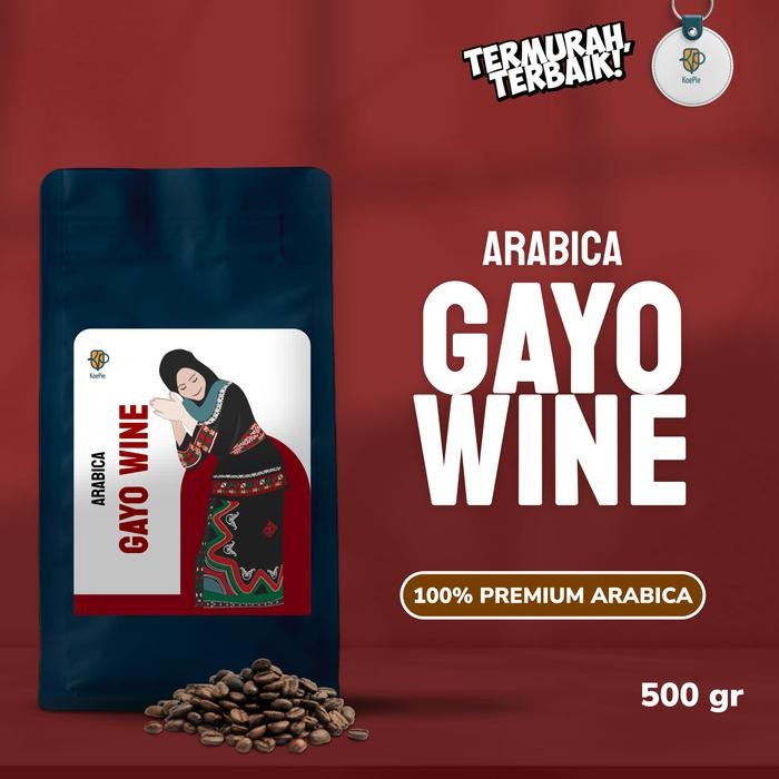 

Kopi Aceh Gayo Wine 500gr Premium Arabica Aceh Gayo Fermented Coffee Roasted Bean